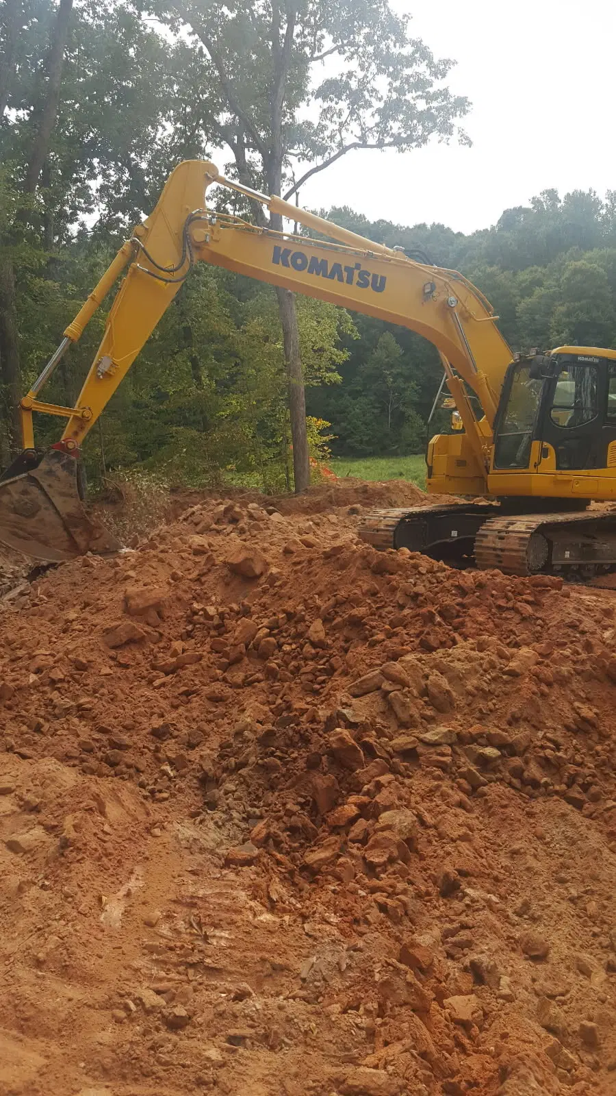 Komatsu excavator working a site